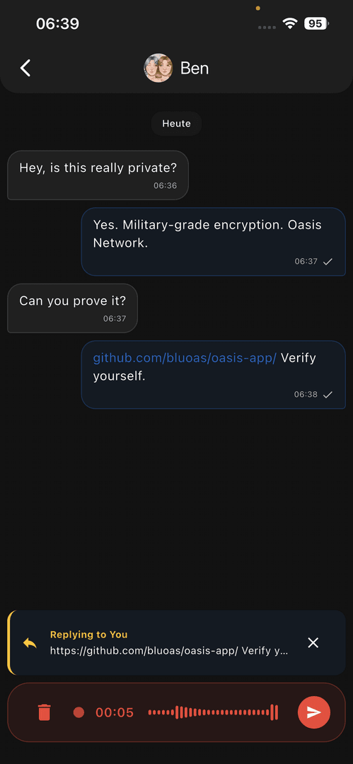 Oasis App Screenshot